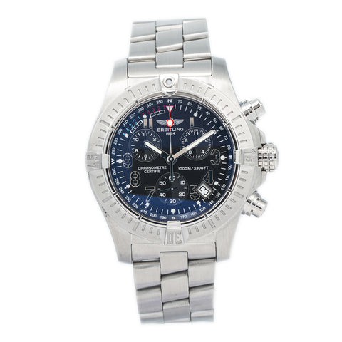 Breitling Avenger Seawolf A73390 Stainless Steel Black Dial Quartz Watch 45mm