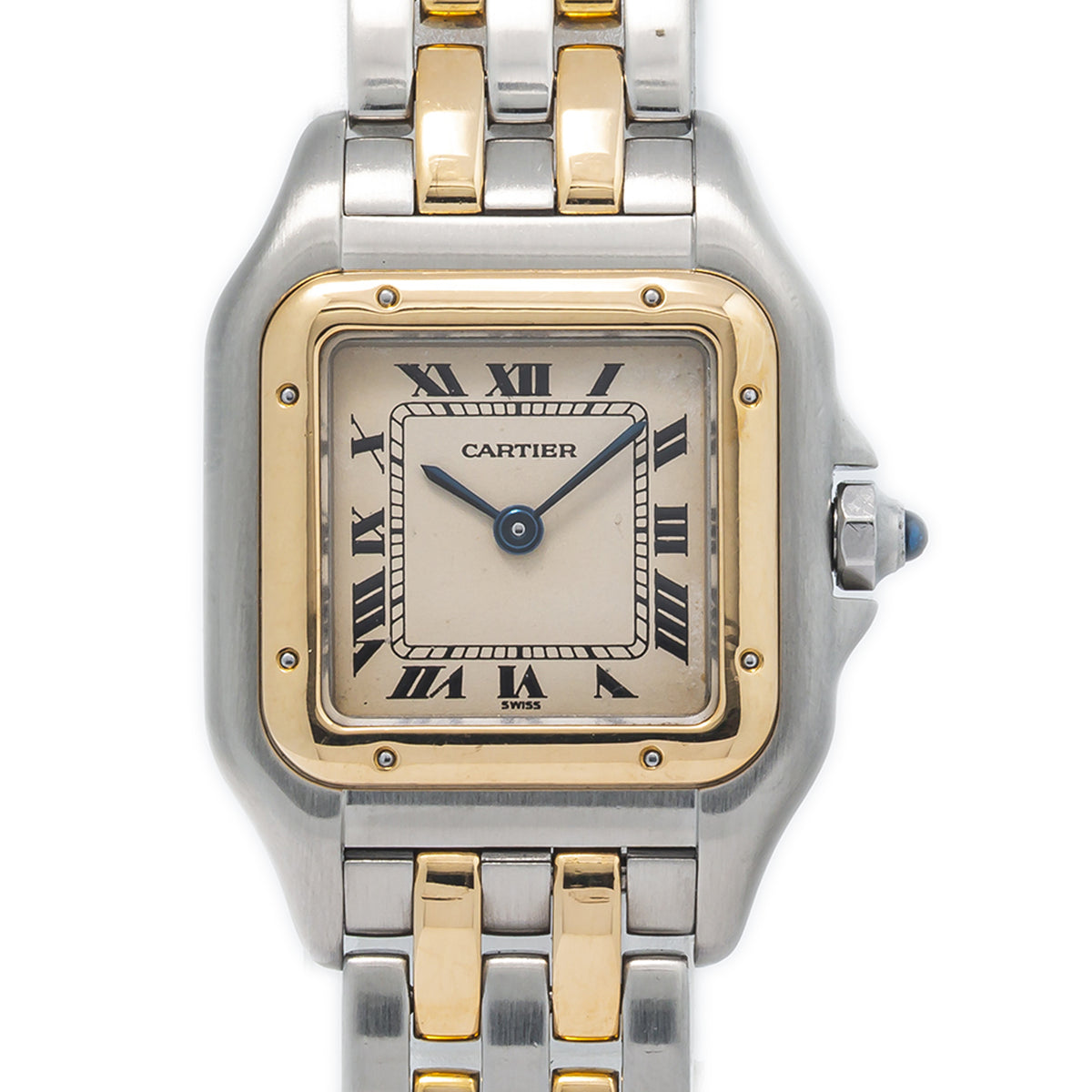 Cartier Panthere W25029B6 1120 18k Yellow Gold  Steel Quartz Ladies Watch 22mm