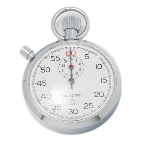 Majestime VINTAGE 1/5 Stopwatch Stainless Steel Mechanical Hand Wind 52mm