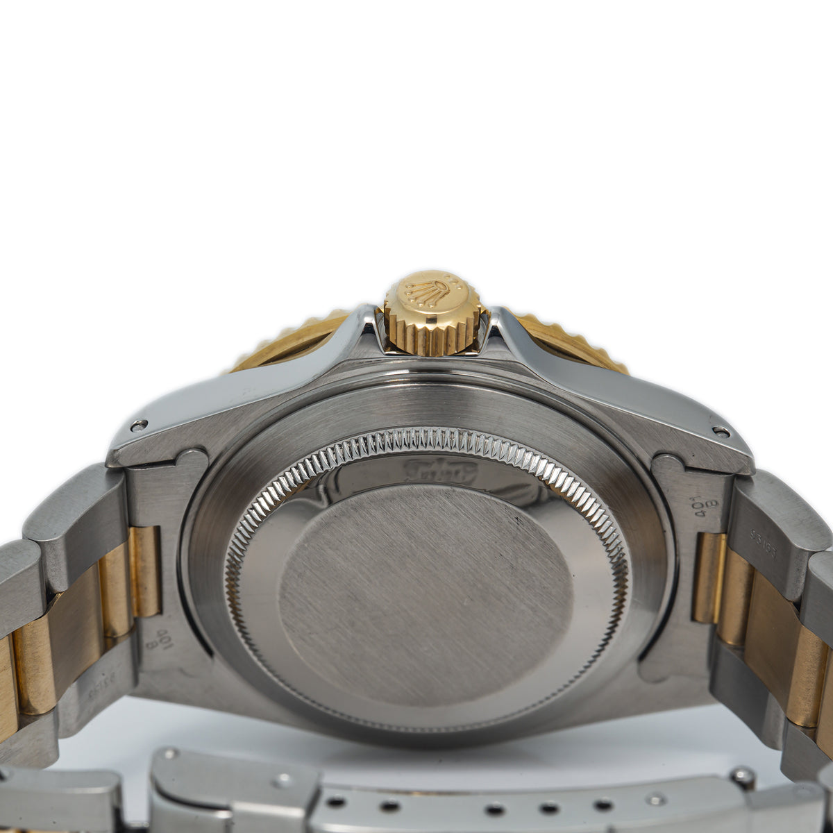 Rolex Submariner 16613 18k Yellow TwoTone Factory Slate Serti Dial Watch 40mm