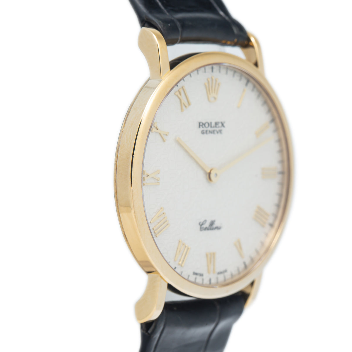 Rolex Cellini 5112 18k Yellow Gold White Dial Manual Hand Wind Watch 32mm