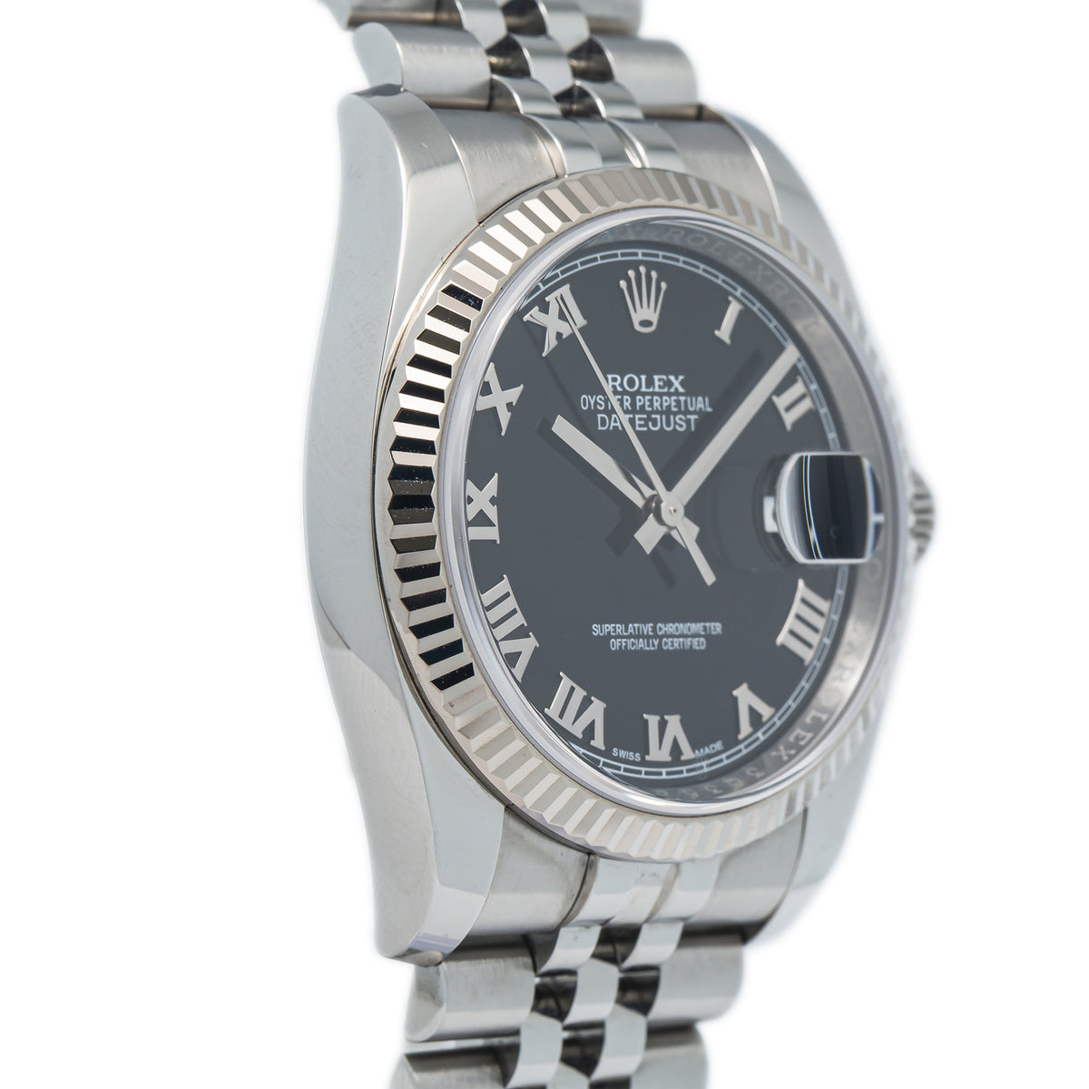 Rolex Datejust 116234 MINT 2016 Complete Stainless Jubilee Black Dial Watch 36mm