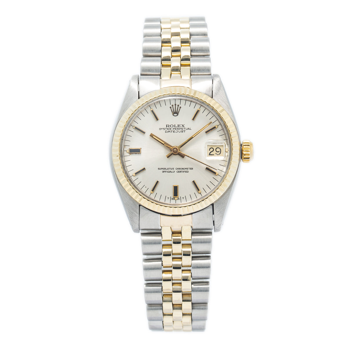 Rolex Datejust 6827 18k Yellow Gold Two Tone Automatic Ladie's Watch 31mm
