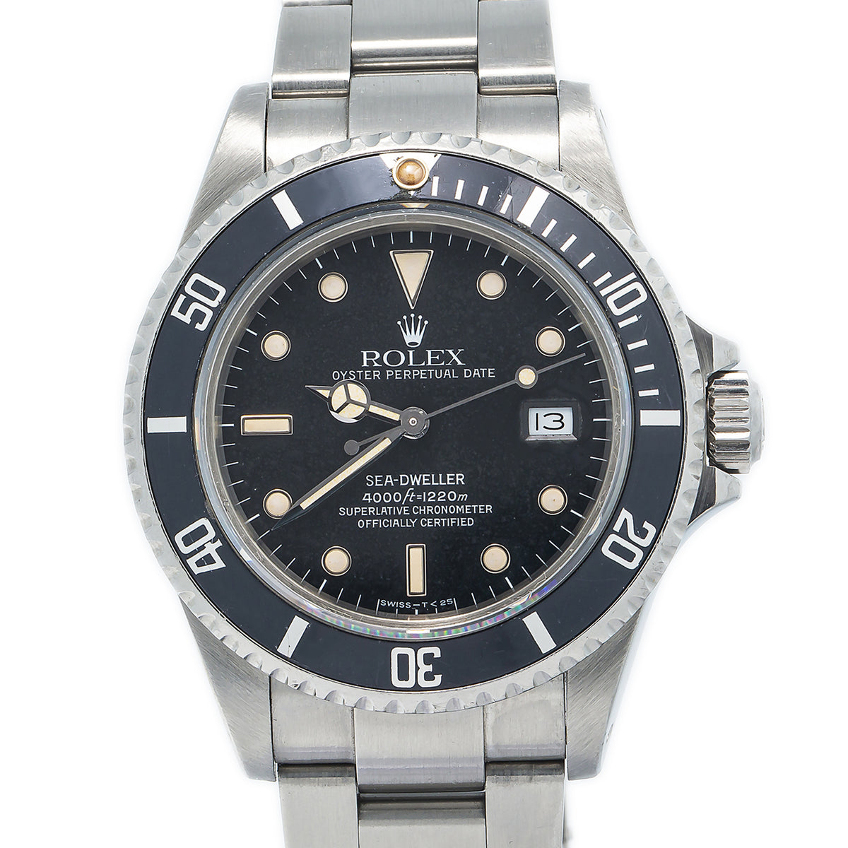 Rolex Sea-Dweller 1987 Vintage 16660 Triple Six Patina Dial Bezel Watch 40mm