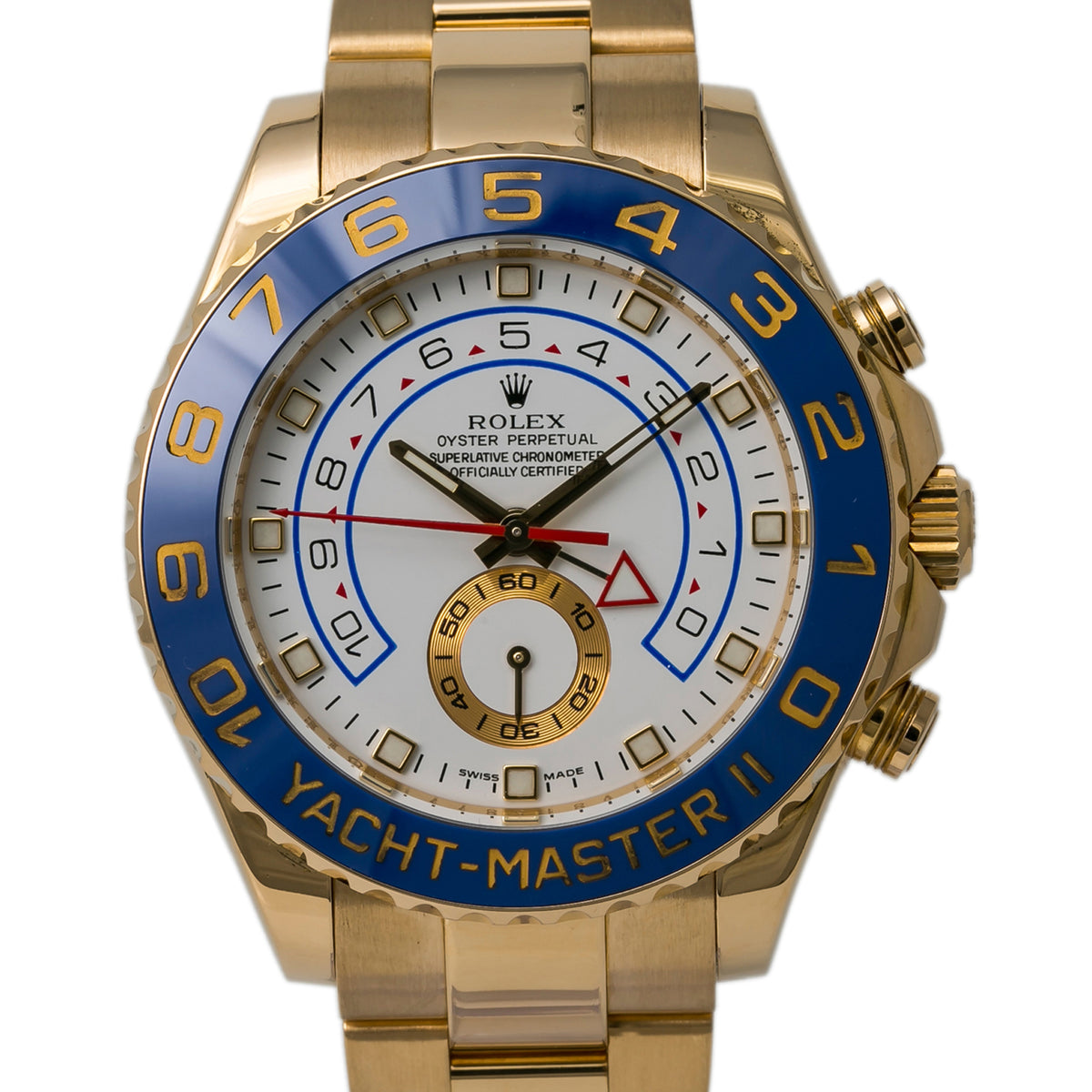 Rolex Yacht-Master II 116688 MINT NEW Condition 18k Yellow White DIal Watch 44mm