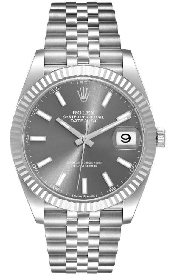 Rolex DateJust 126334 2020 Card Oyster Steel Rhodium Dial Automatic Watch 41mm