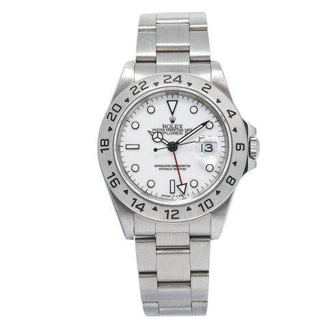 Rolex Explorer II 16570 Stainless Steel Automatic White Dial Men's Watch 40MM
