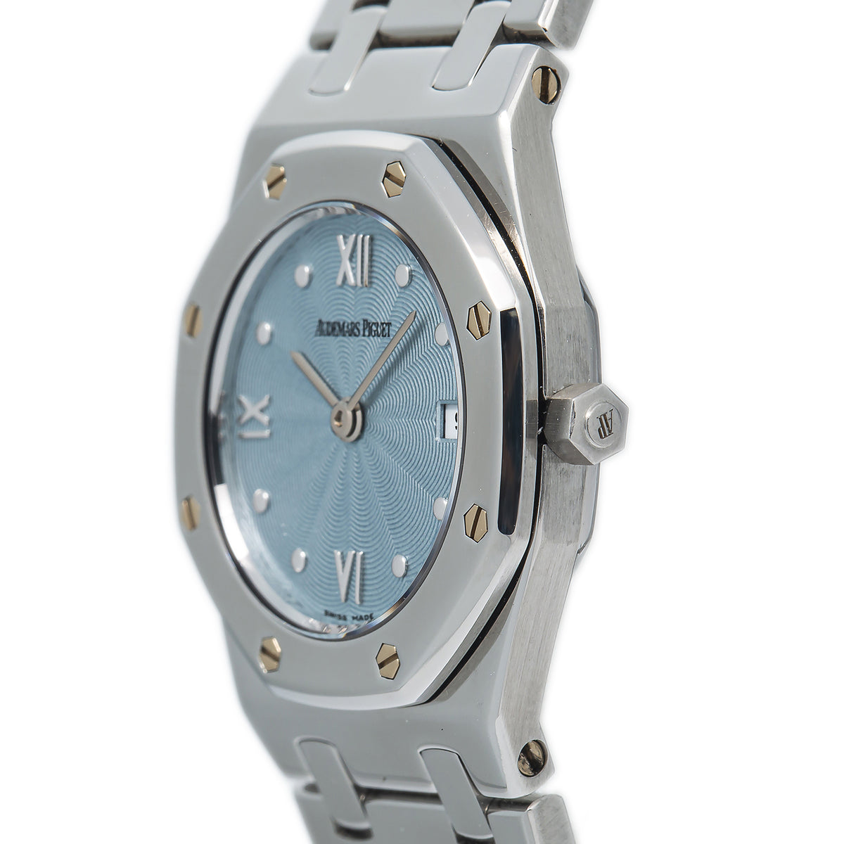 Audemars Piguet Royal Oak 67470ST Stainless Steel Blue Dial Quartz Watch 25mm