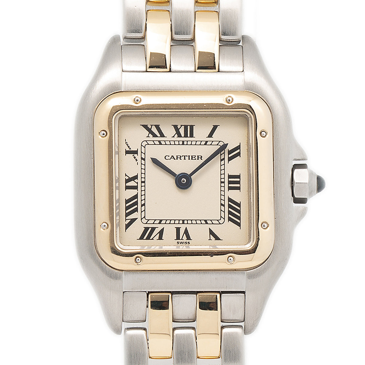 Cartier Panthere W25029B6 1120 18k Yellow Gold Steel Quartz Ladies Watch 22mm