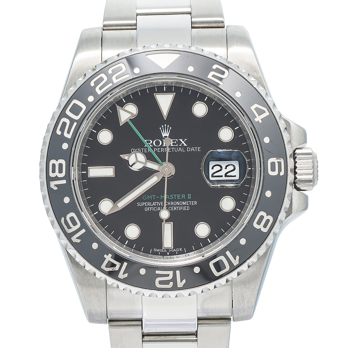 Rolex GMT-Master II 116710 Stainless Steel Black Dial Automatic Men's Watch 40mm
