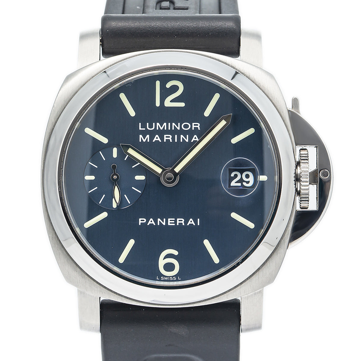 Panerai Luminor Marina PAM00119 MINT Stainless Steel Blue Dial Mens Watch 40mm