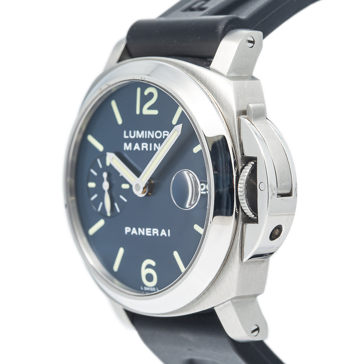 Panerai Luminor Marina PAM00119 MINT Stainless Steel Blue Dial Mens Watch 40mm
