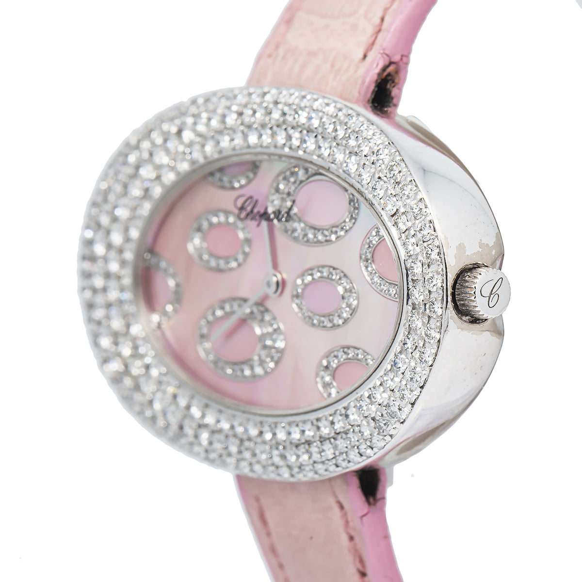 Chopard Classique 139109-1003 Factory Diamond Bezel Pink Dial Lady Watch 45mm