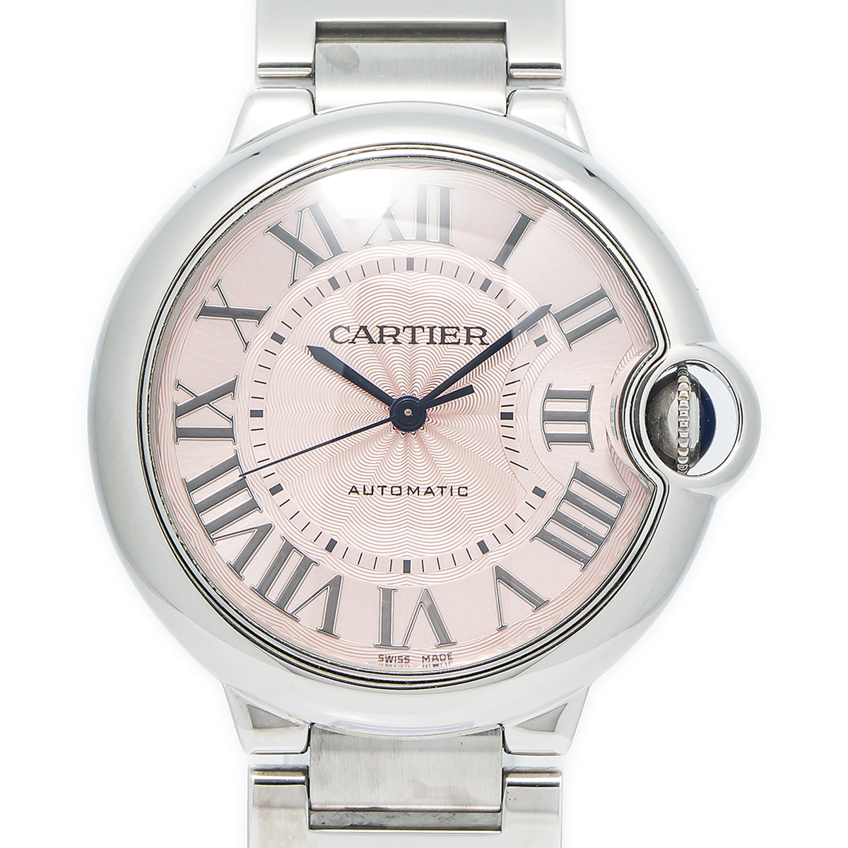 Cartier Ballon Bleu 3284 W6920041 SS Pink Dial Factory Auto Unisex Watch 36mm