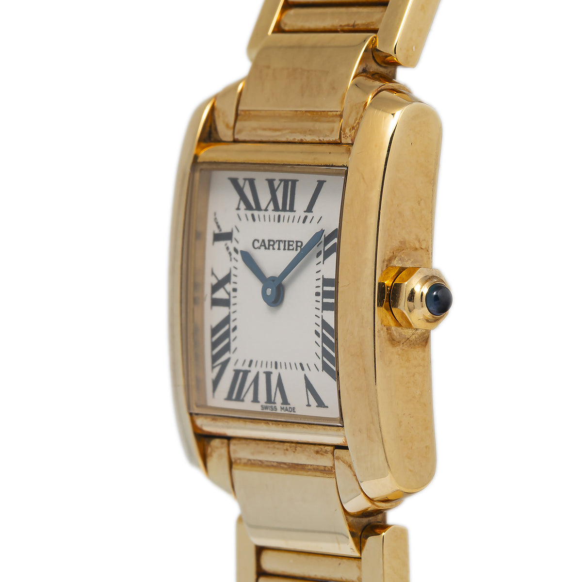 Cartier Tank Francaise 2385 W50002N2 Mint Complete B/P 2001 18k YG Lady 20x25mm