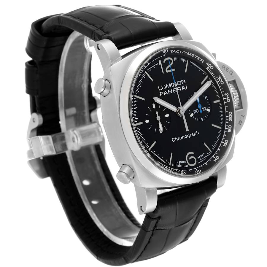 Panerai Luminor Chrono PAM01109 Complete New 2024 Black Dial Stainless Mens 44mm