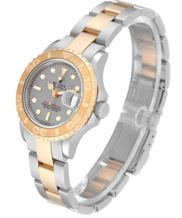 Rolex Yacht-Master 169623 Oyster 18k Two Tone Automatic Silver Dial Ladies 29mm