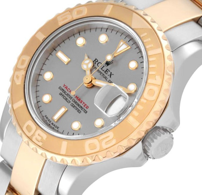 Rolex Yacht-Master 169623 Oyster 18k Two Tone Automatic Silver Dial Ladies 29mm