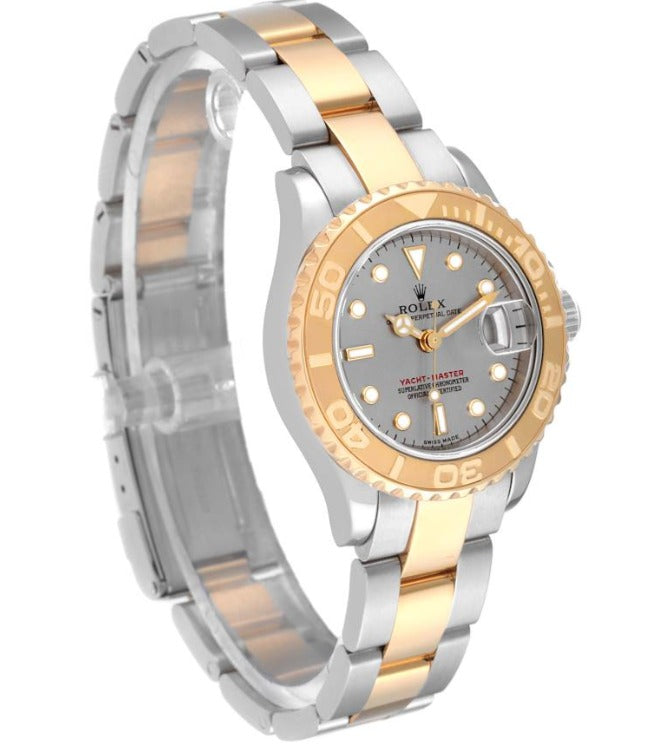 Rolex Yacht-Master 169623 Oyster 18k Two Tone Automatic Silver Dial Ladies 29mm